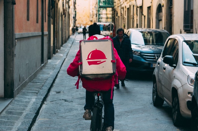 Uber Eats delivery person