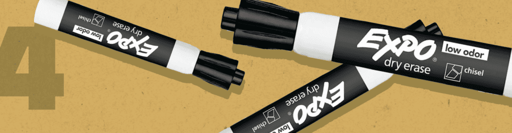 Expo Dry Erase Low Odor Black Marker Chisel TipPens and Pencils