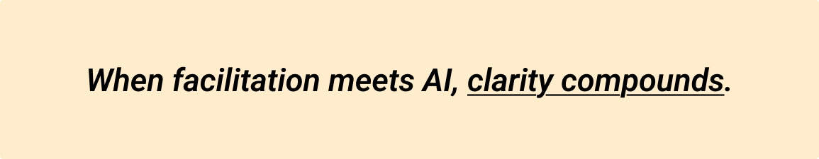When facilitation meets AI, clarity compounds.